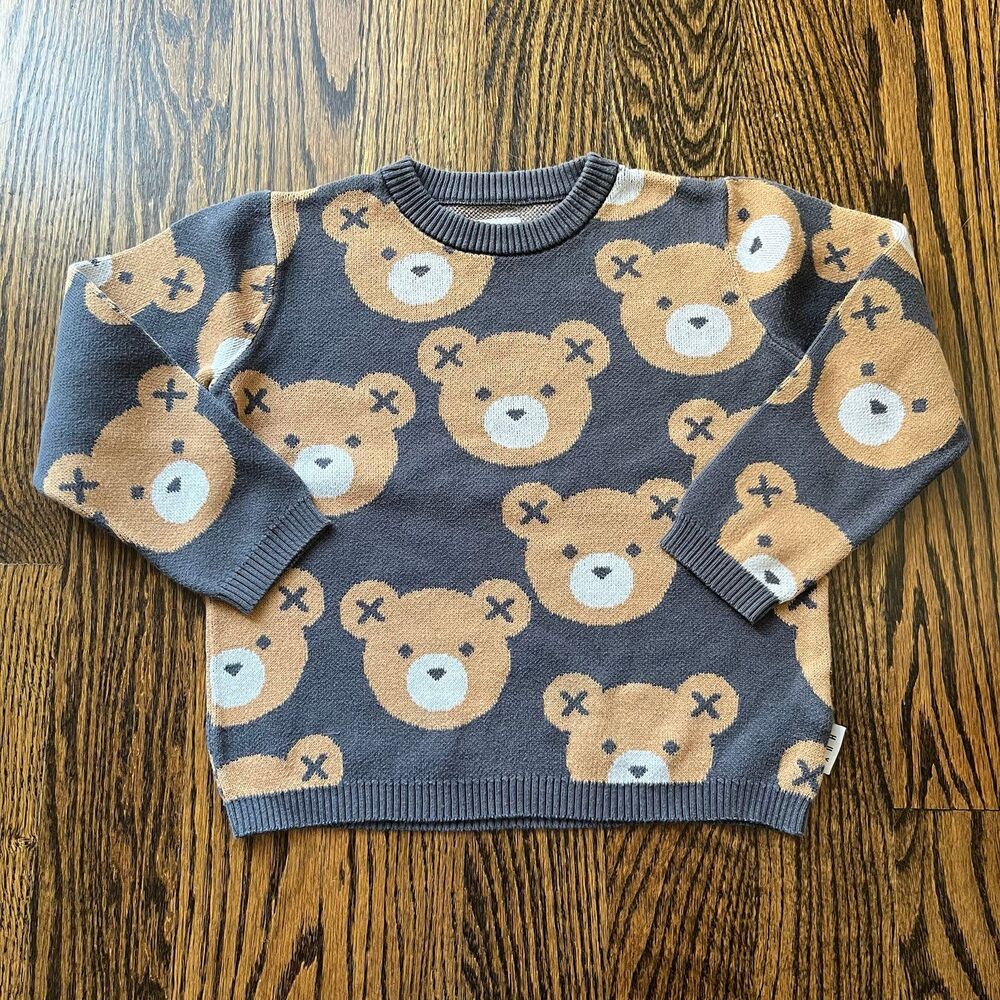 HUX Organic Cotton Teddy Bear Sweater (5Y)